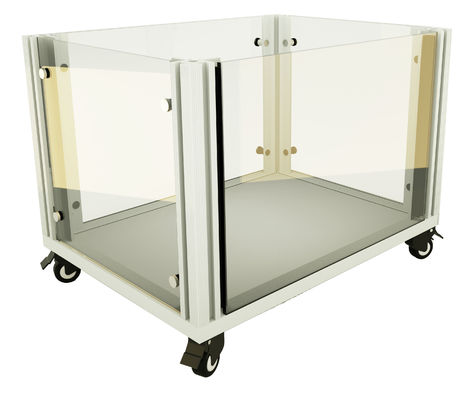 গুণ  Mesh Panel Metal Dog Crate Metal Dog Kennel With Sliding Door 4 Wheels Easy Assembly Required কারখানা