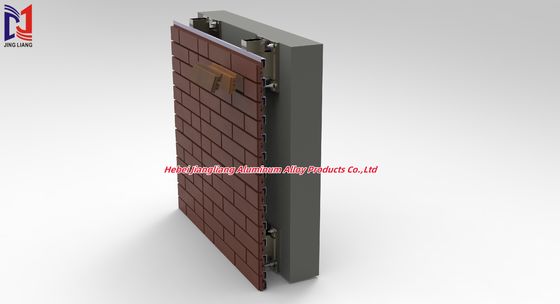 গুণ  Silver / Black Terracotta Brick Wall Support System Aluminum Construction কারখানা