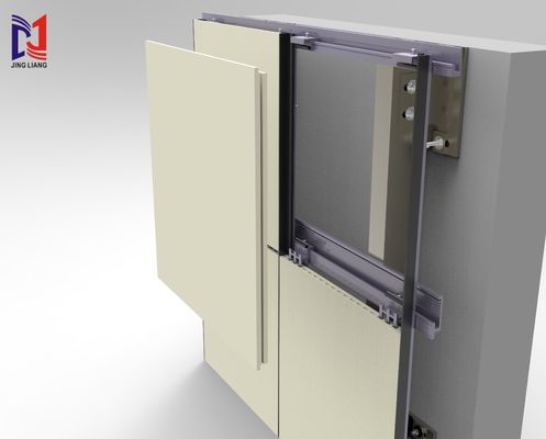 টেরাকোটা 19 মিমি টেরাকোটা প্যানেলের জন্য টেরাকোটা ভেন্টিলেটেড ফেসেড সাপোর্ট সিস্টেম