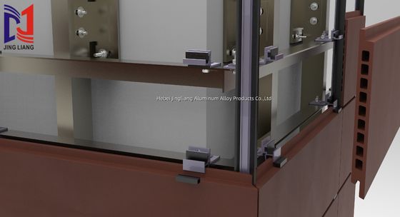 উচ্চ পারফরম্যান্স নির্মাণের সাথে 30 মিমি প্যানেলের জন্য টেরাকোটা ভেন্টিলেটেড ফেসেড সমর্থন সিস্টেম